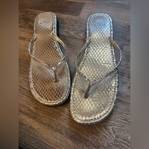 Stuart Weitzman Silver Sandals